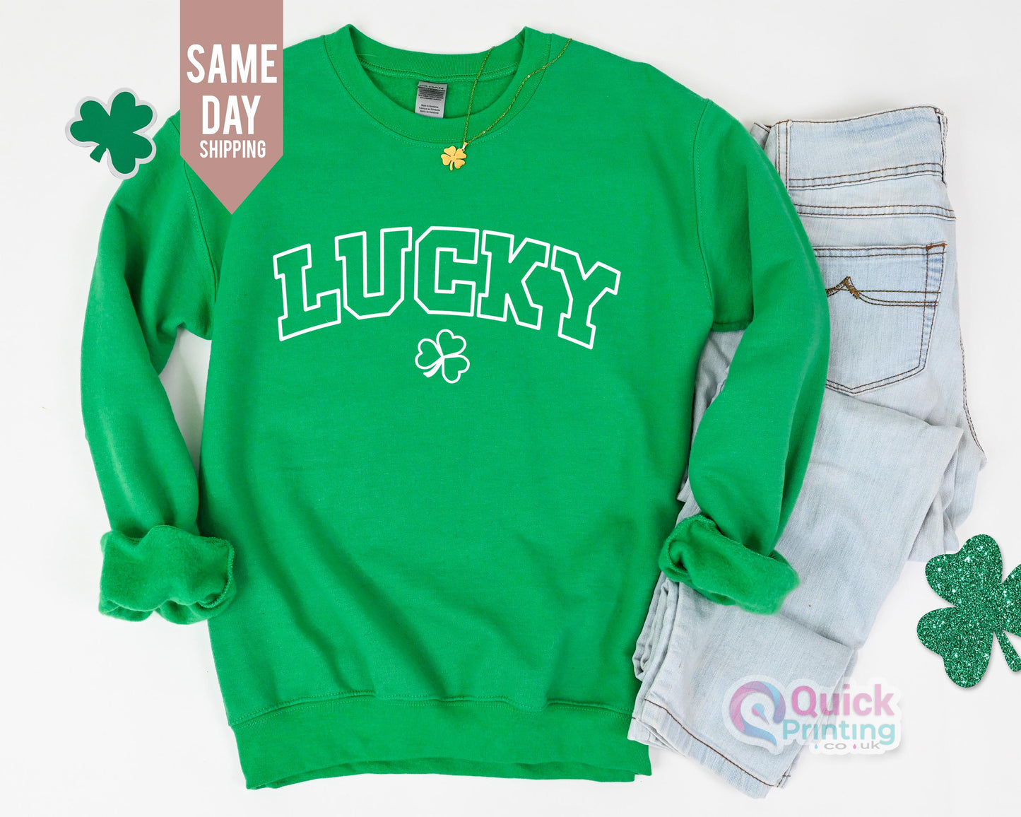 Lucky Green Sweatshirt: St. Patrick's Day Jumper