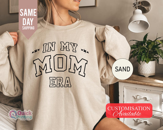 In My Mom Era Crewneck Sweatshirt, Mama Sweatshirt,  Mom Sweatshirt, Trendy Mom Apparel, Mother's Day Sweatshirt, Best Gifts for Mom,Mom Tee