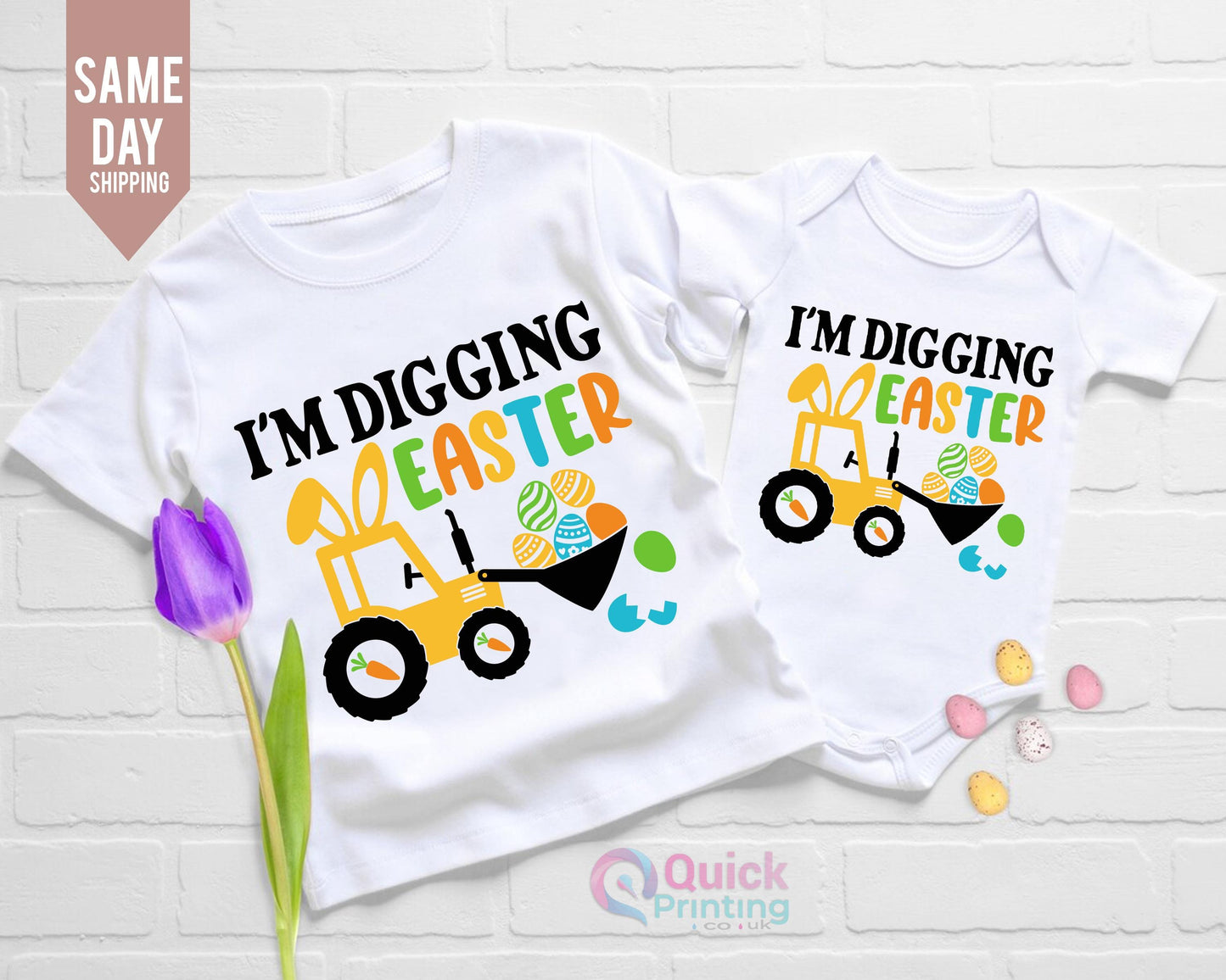 I'm Digging Easter T-Shirt: Bunny Tractor Tee