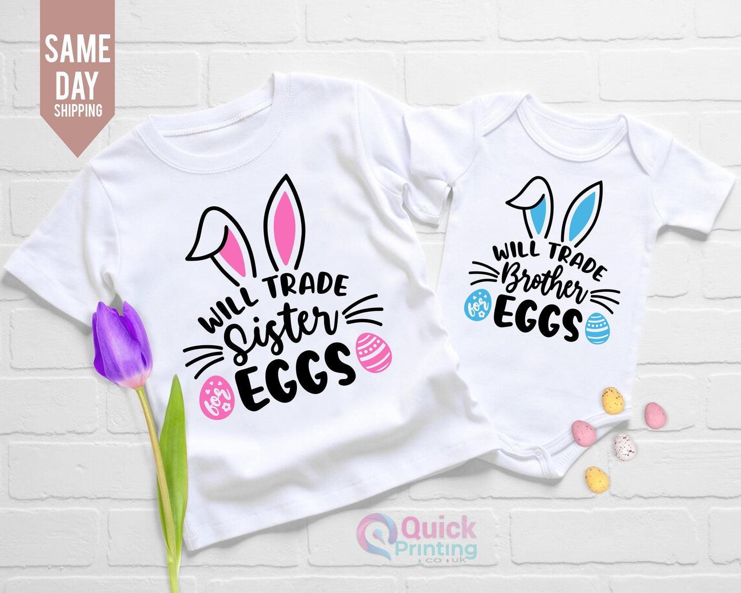 Will Trade Brother For Eggs Shirt, Kids Easter Shirt, Easter Day Shirt for Woman, Sibling Easter Day Sweatshirt, Will Trade Sister For Eggs