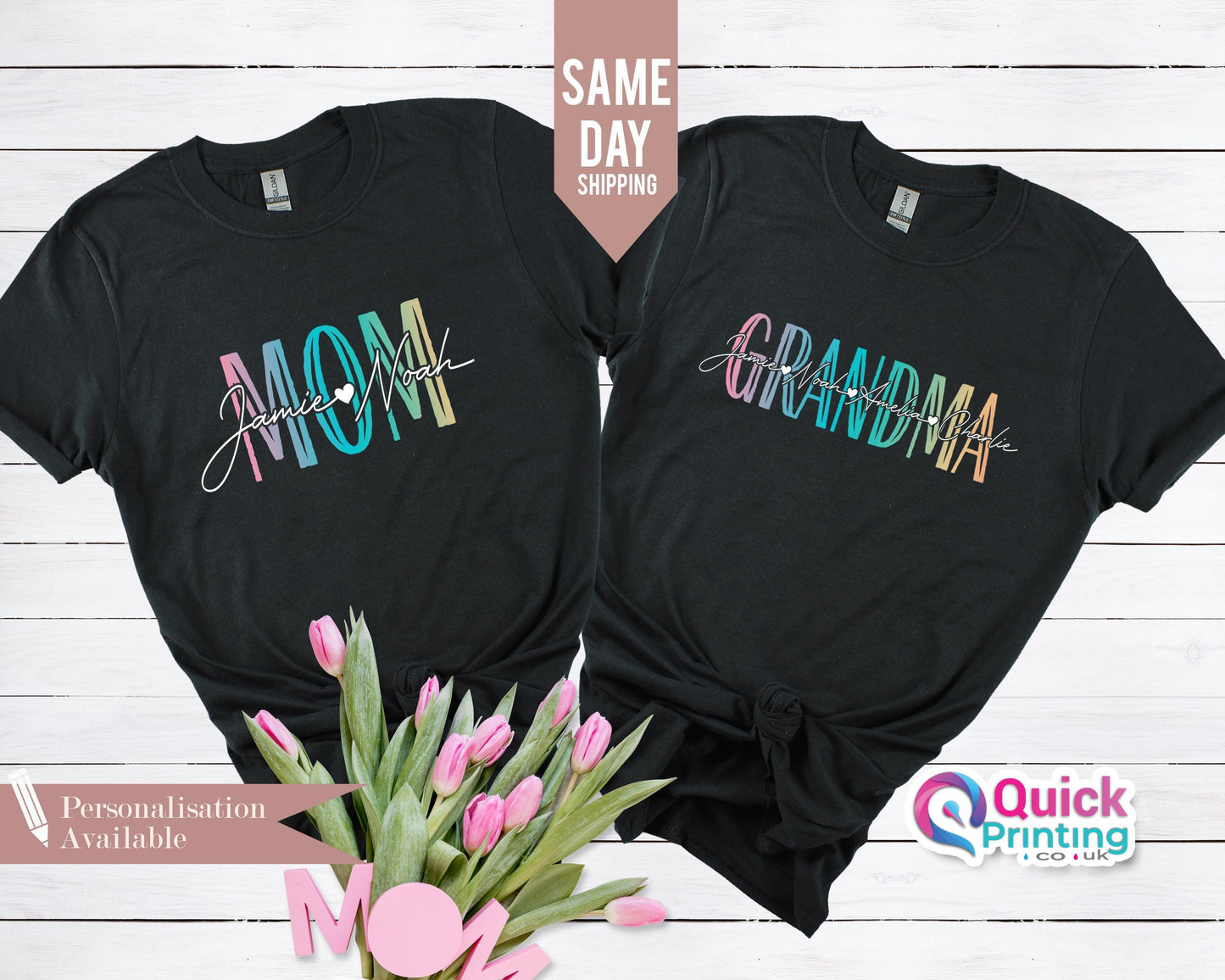 Personalized Grandma T-shirt: Custom Grandkids Name Shirt