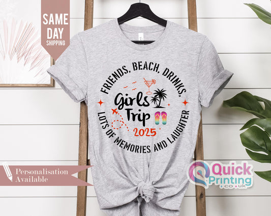 Custom Girls Trip 2026 Shirt: Summer Vacation Tee
