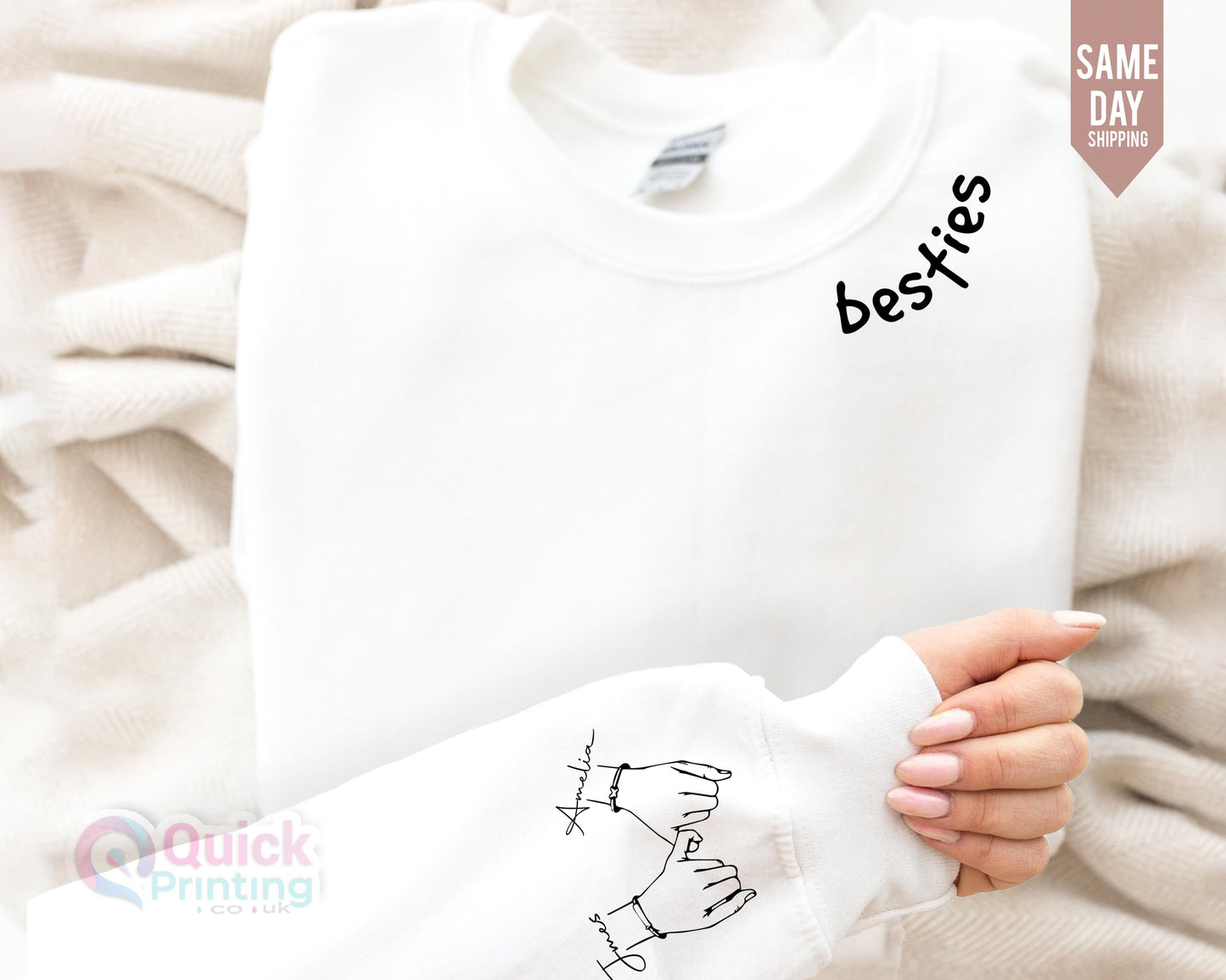 Custom Besties Sweatshirt, Besties Sweatshirt, Best Friends Gift 2026, Best Friend Sweatshirt, Personalized Gift, Best Friend Christmas Gift