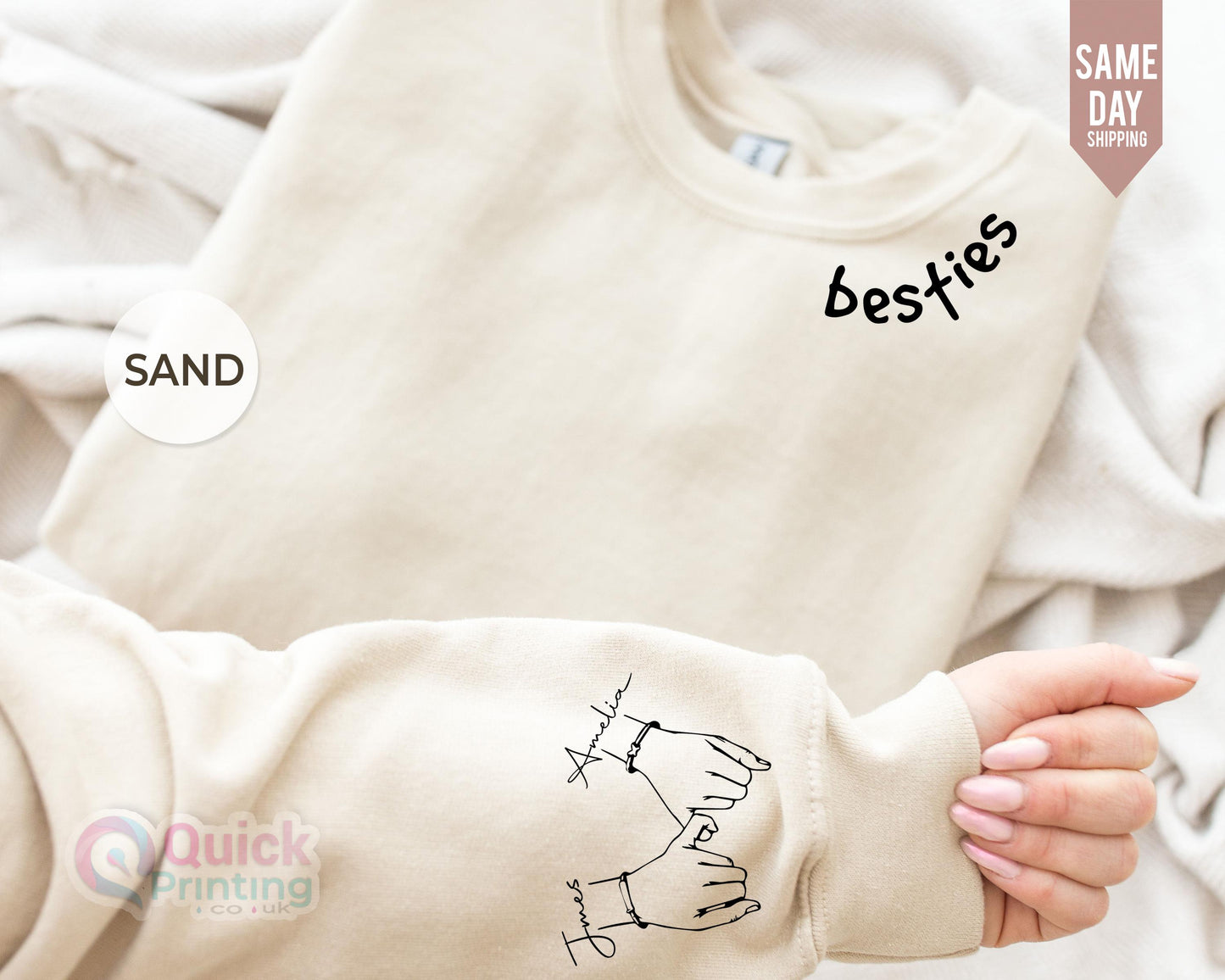 Custom Besties Sweatshirt, Besties Sweatshirt, Best Friends Gift 2026, Best Friend Sweatshirt, Personalized Gift, Best Friend Christmas Gift