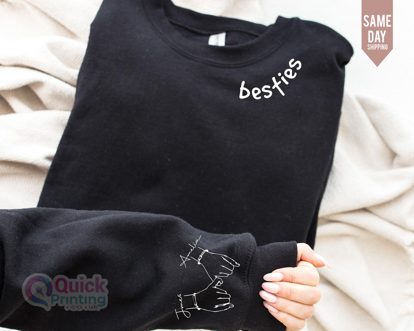 Custom Besties Sweatshirt, Besties Sweatshirt, Best Friends Gift 2026, Best Friend Sweatshirt, Personalized Gift, Best Friend Christmas Gift