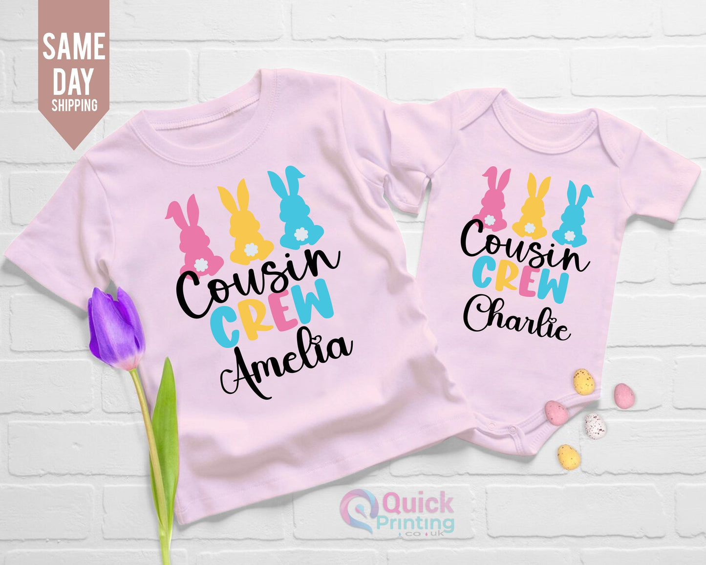 Cousin Crew Easter Shirt: Matching Family Bunny Tee