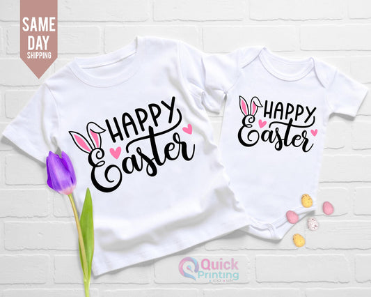 Happy Easter Bunny T-shirt: Custom Cotton Easter Top