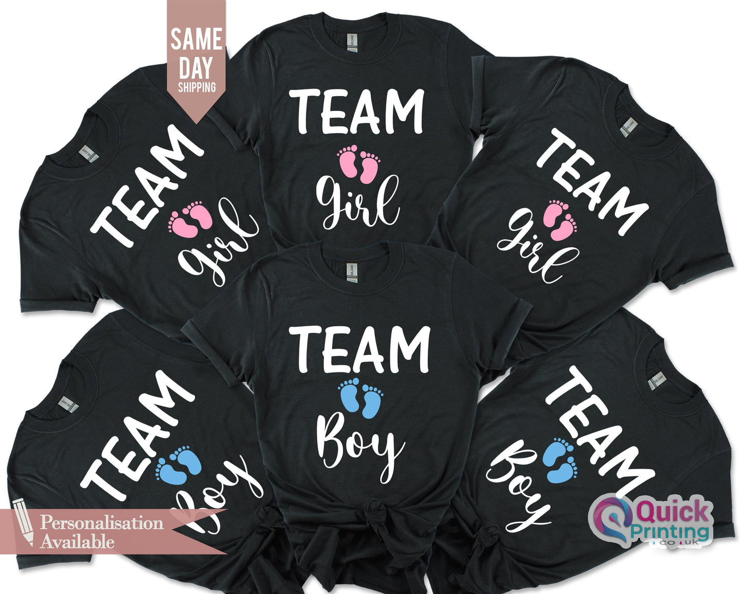 Team Girl or Boy Gender Reveal Shirt: Pregnancy Announcement Tee