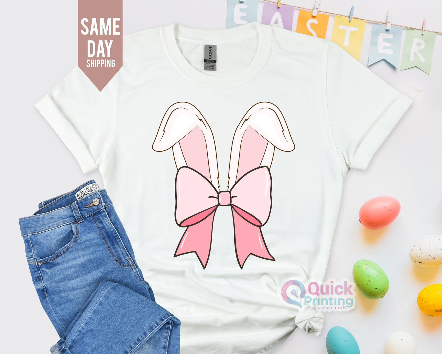 Bunny Ears T-shirt 2026, Happy Easter Shirt, Matching Easter Shirts, Cute Easter Bunny Shirt, Girl Spring Outfit,Easter Gift for Women Shirt