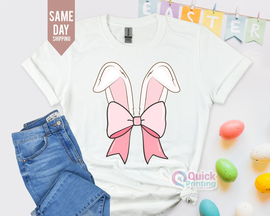 Bunny Ears T-shirt 2026, Happy Easter Shirt, Matching Easter Shirts, Cute Easter Bunny Shirt, Girl Spring Outfit,Easter Gift for Women Shirt