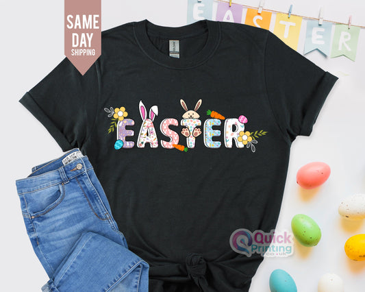 Funny Easter Bunny T-Shirt: Colorful Easter Tee for Women