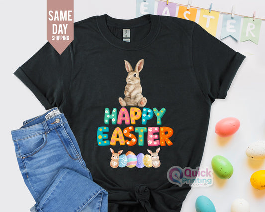 Funny Easter Bunny T-Shirt: Colorful Easter Egg Tee
