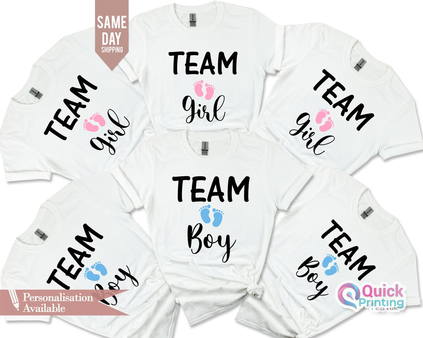 Team Girl or Boy Gender Reveal Shirt: Pregnancy Announcement Tee