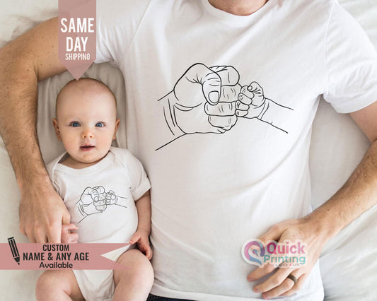 Personalized Fist Bump Shirt Set: Father's Day Matching Shirts