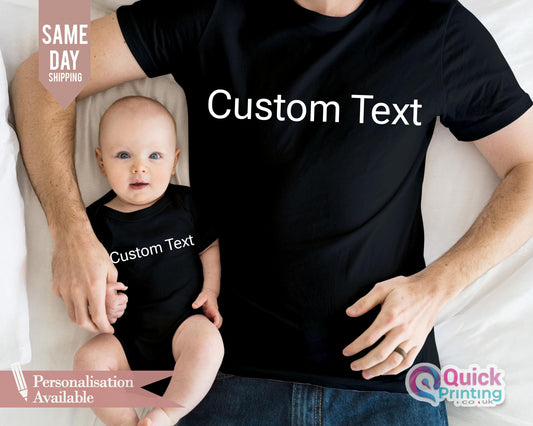 Custom Dad & Son Matching Shirts: Personalized Father's Day Tee