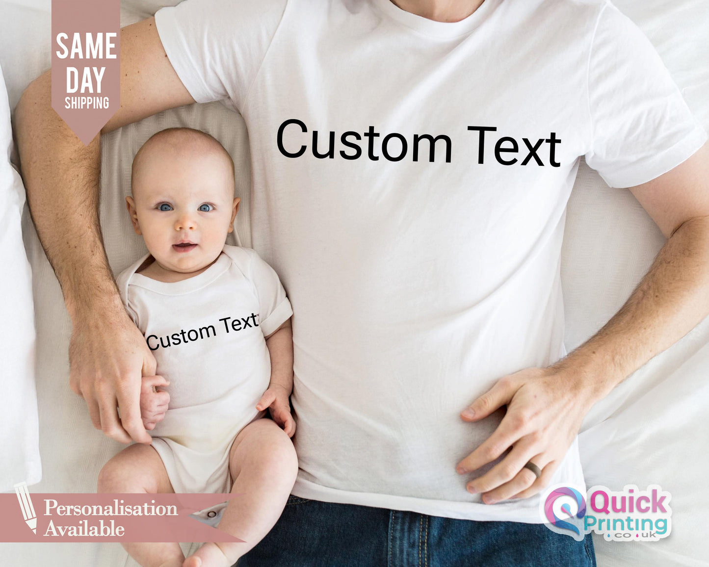 Custom Dad and Son Matching Shirts: Personalized Father's Day Tee