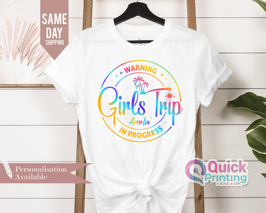 Personalized Girls Trip Shirt: Custom Vacation Tee