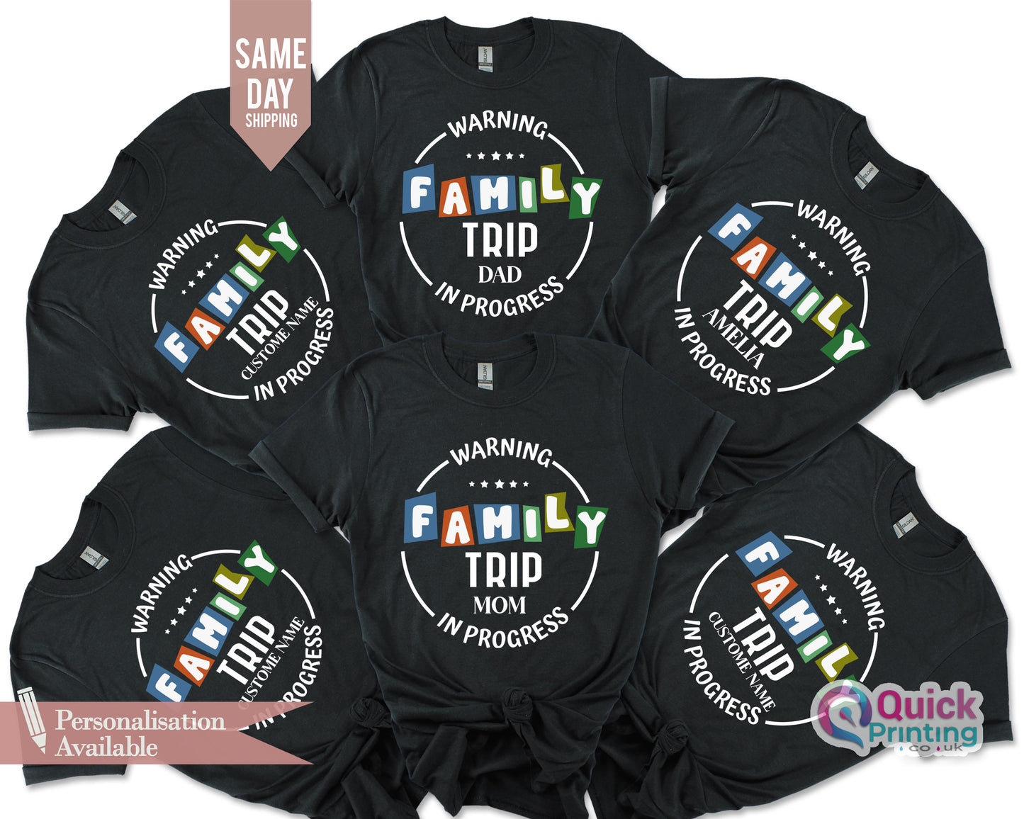 Warning Family Trip In Progress Shirt, Custom Family Trip 2026 Shirt, Summer Trip, Summer Vacation Shirt, Family Trip Tee, Travel Family Tee