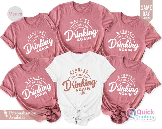Personalized Girls Drinking Shirt: Funny Night Out Tee