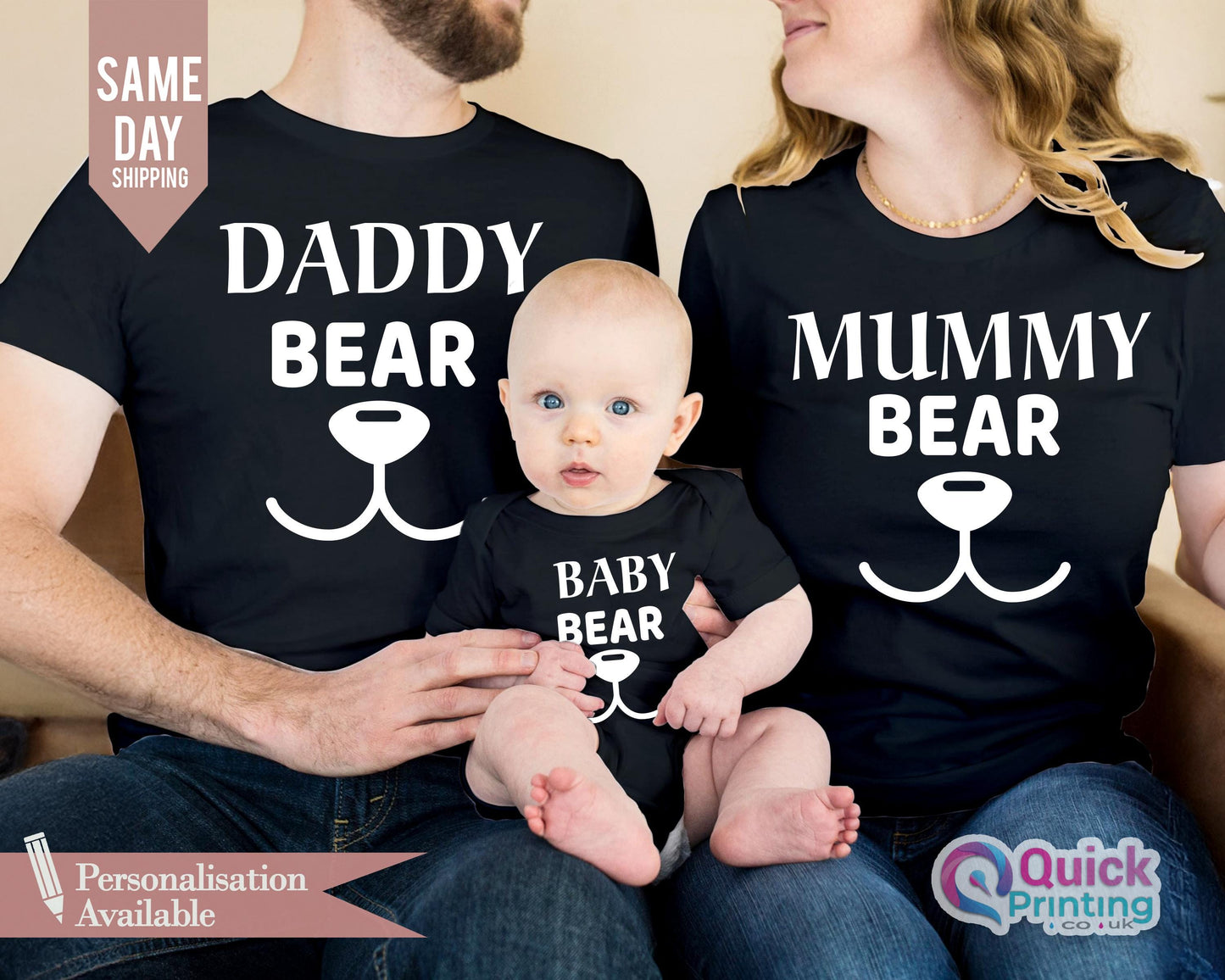 Personalized Mama Bear Shirt: Matching Family Tee Set