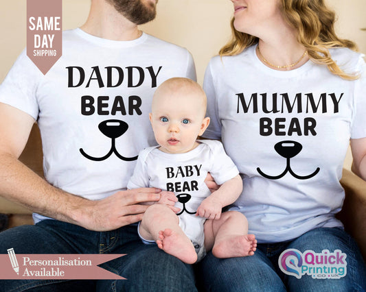 Personalized Mama Bear Shirt: Matching Family Tee Set