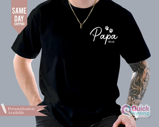 Papa Bear Paw Shirt: Personalized Dad Gift
