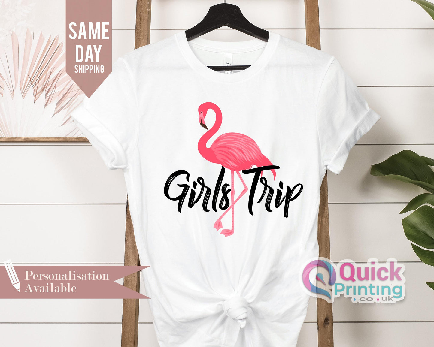 Girls Trip Flamingo Shirt: Besties Vacay Mode Tee