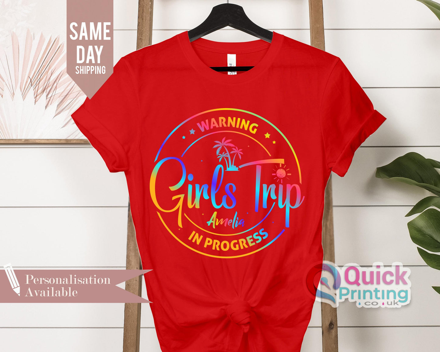 Personalized Girls Trip Shirt: Custom Vacation Tee