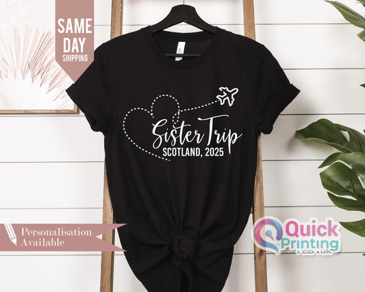 Sisters Trip 2026 T-Shirt: Custom Girls Vacation Shirt