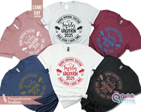 Custom Family Vacation 2026 T-Shirts: Matching Group Tee