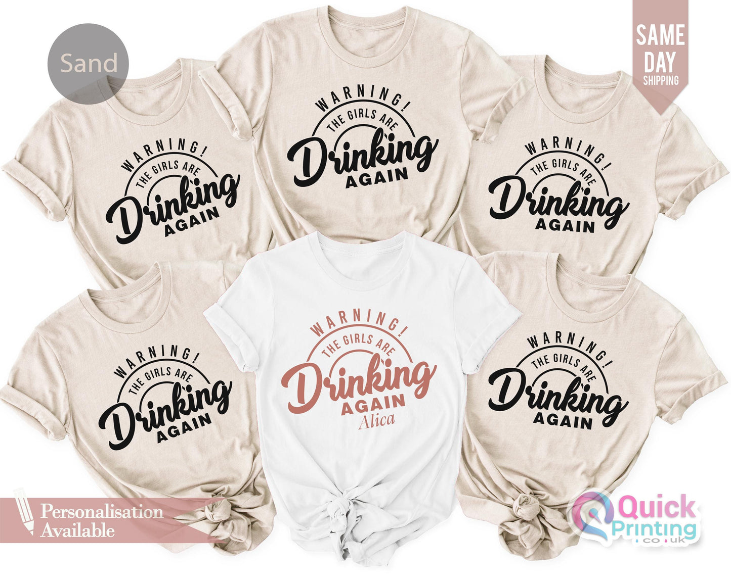 Personalized Girls Drinking Shirt: Funny Night Out Tee