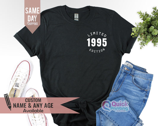 30th Birthday T-Shirt: Limited Edition 1995, Gift for Him/Her