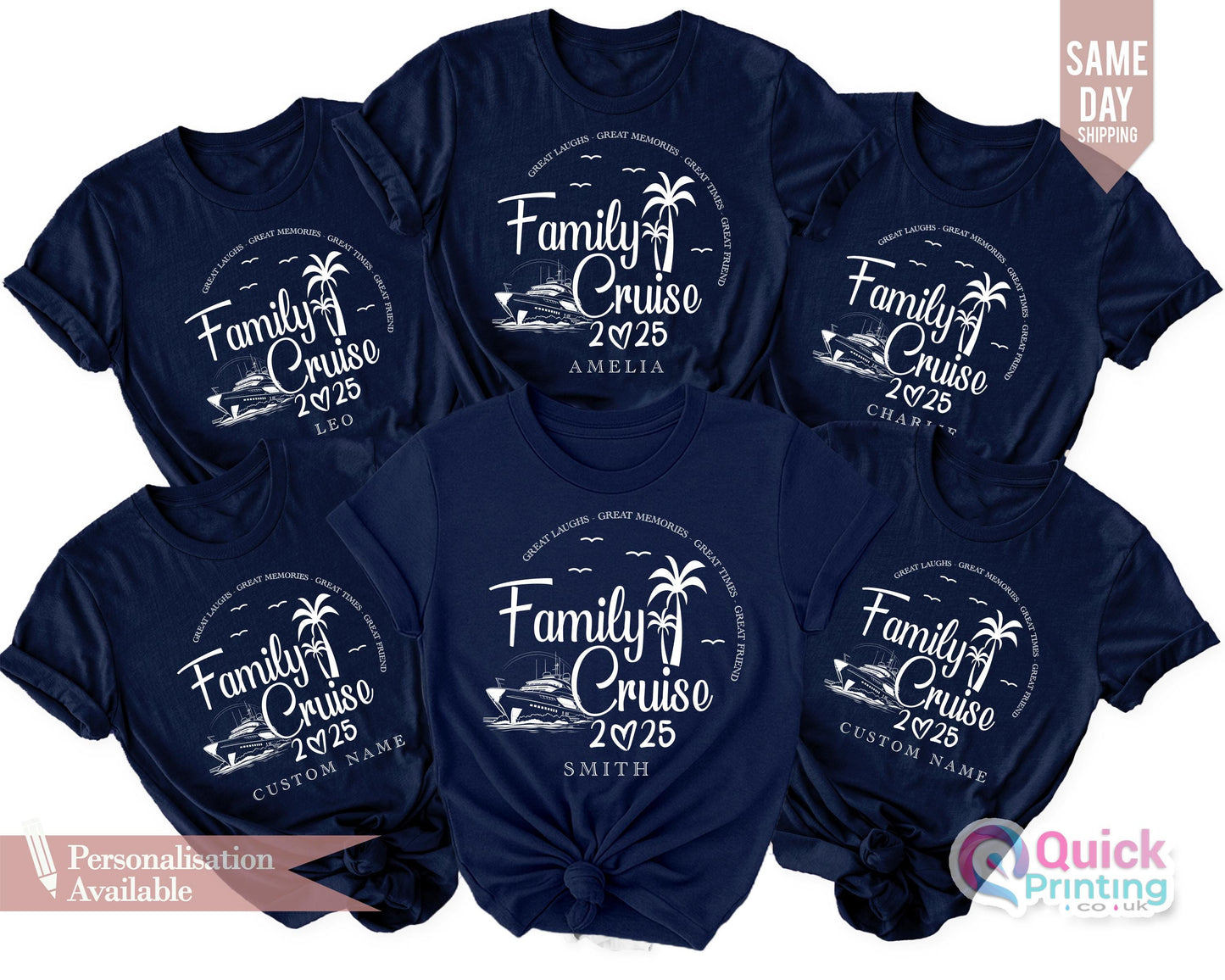Personalized Family Cruise 2025 Matching T-Shirts