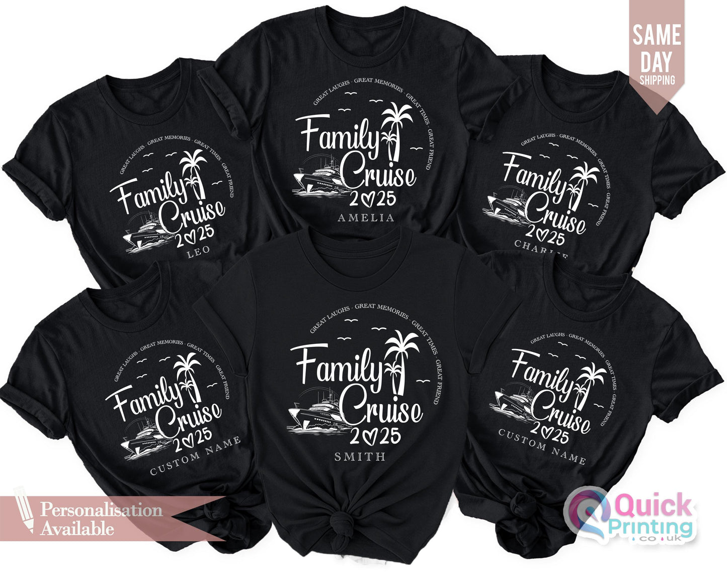 Personalized Family Cruise 2025 Matching T-Shirts