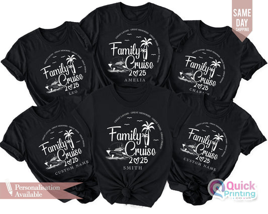 Personalized Family Cruise 2025 Matching T-Shirts