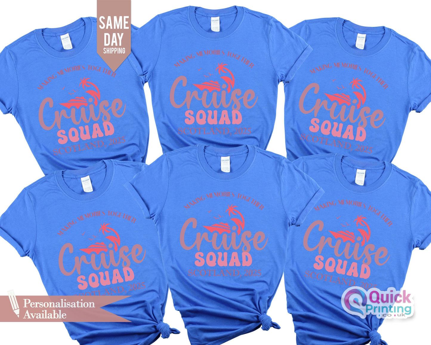 Personalized Cruise Squad 2026 T-Shirt: Girls Vacation Trip