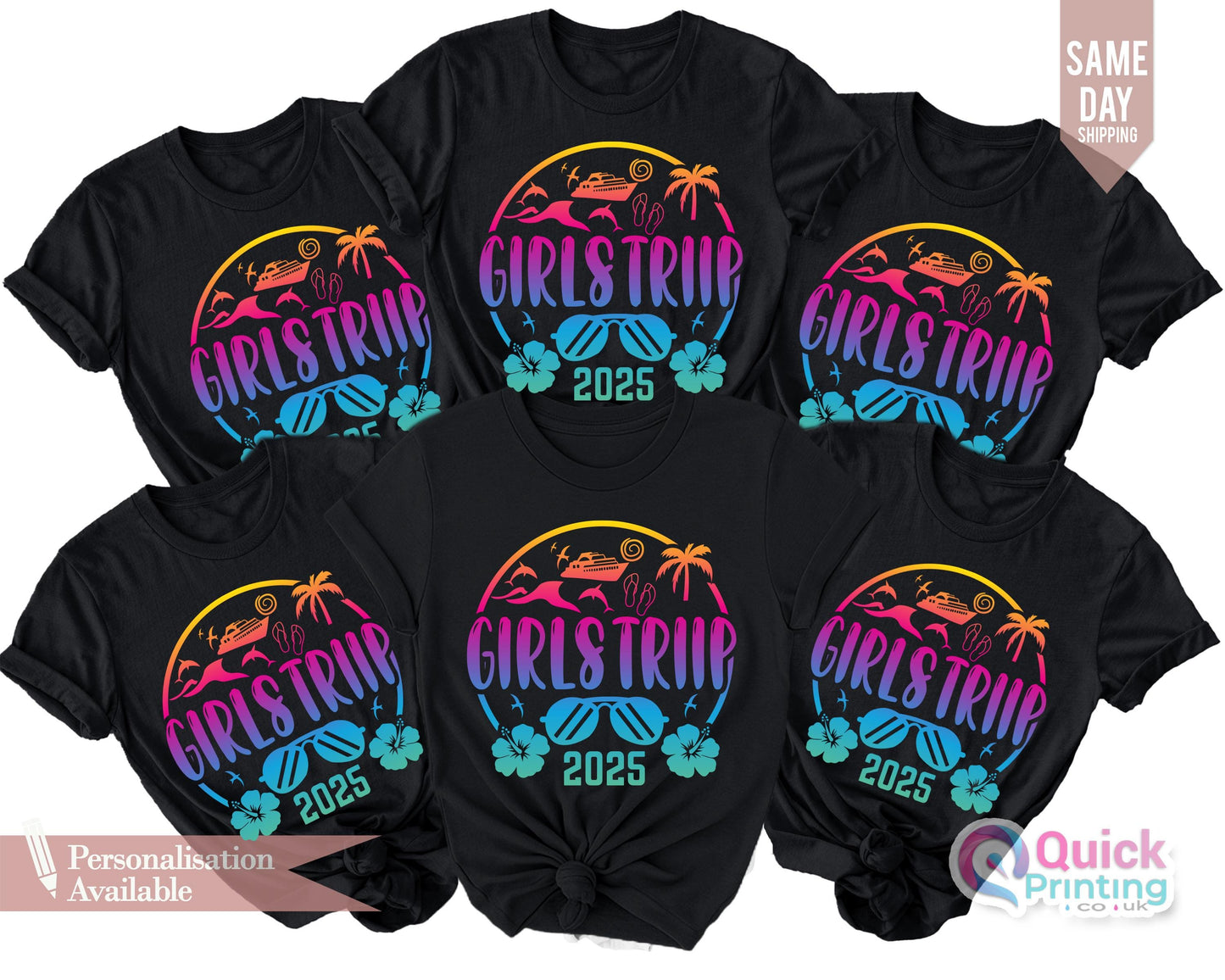 Girls Trip 2026 T-Shirt: Custom Ladies Holiday Top