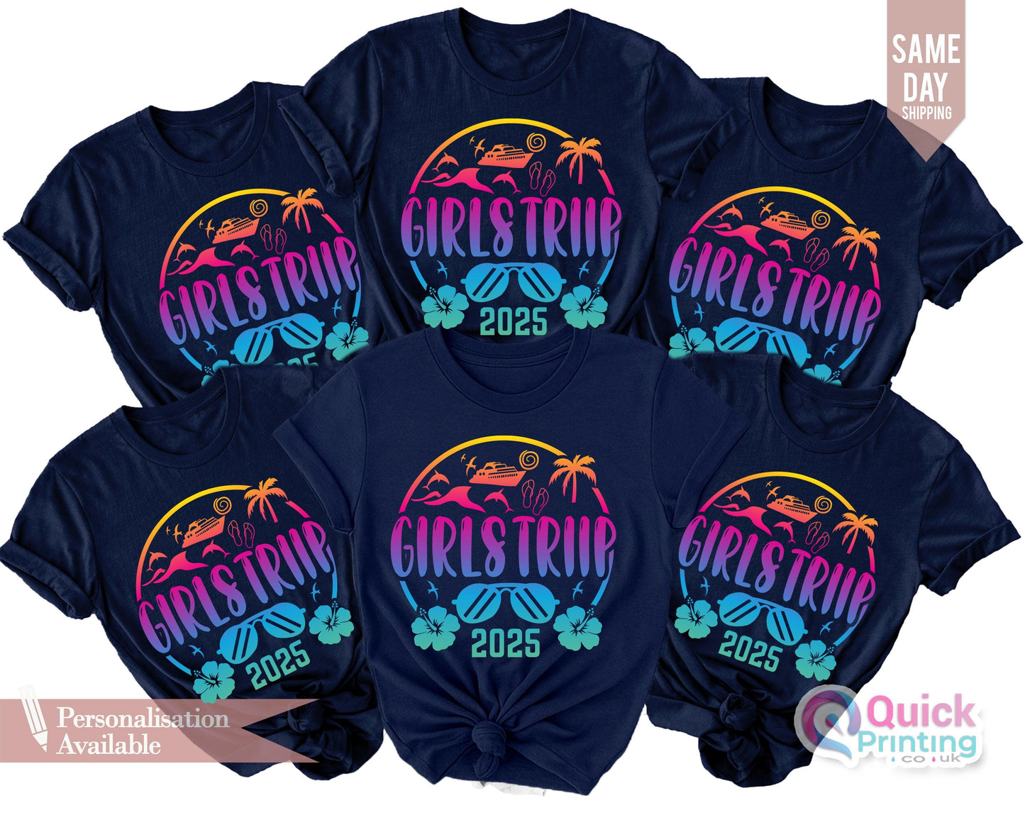 Girls Trip 2026 T-Shirt: Custom Ladies Holiday Top