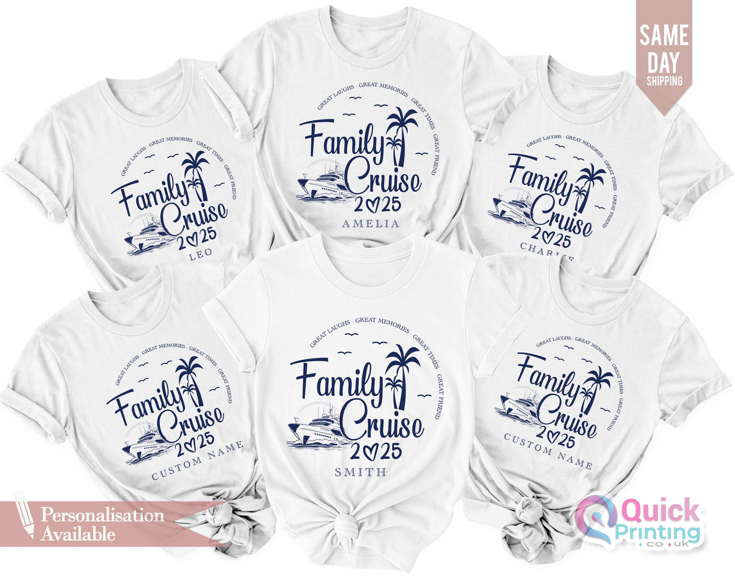 Personalized Family Cruise 2025 Matching T-Shirts