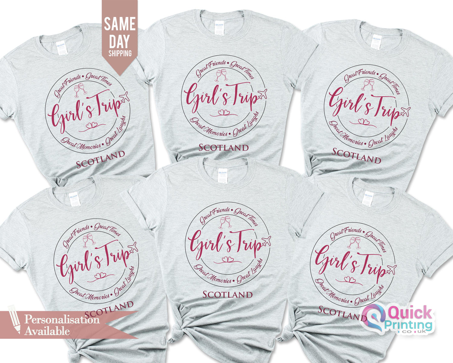 Personalized Girls Trip Shirt: Custom Vacation Tee, Summer 2026
