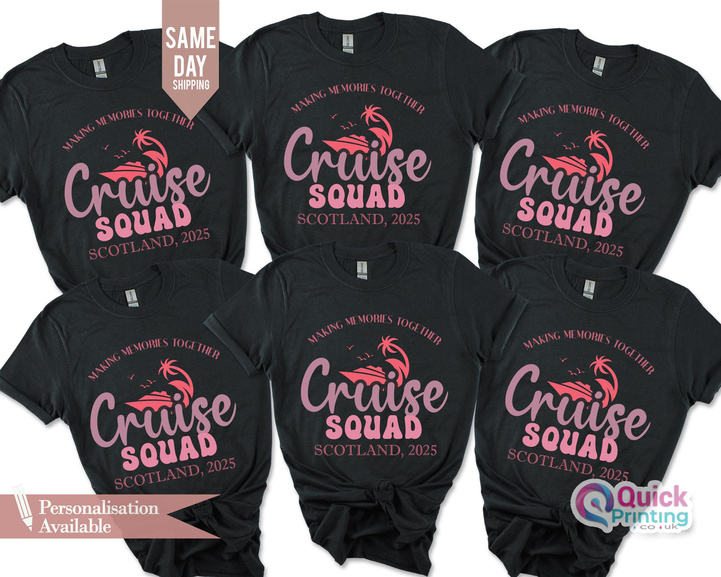 Personalized Cruise Squad 2026 T-Shirt: Girls Vacation Trip