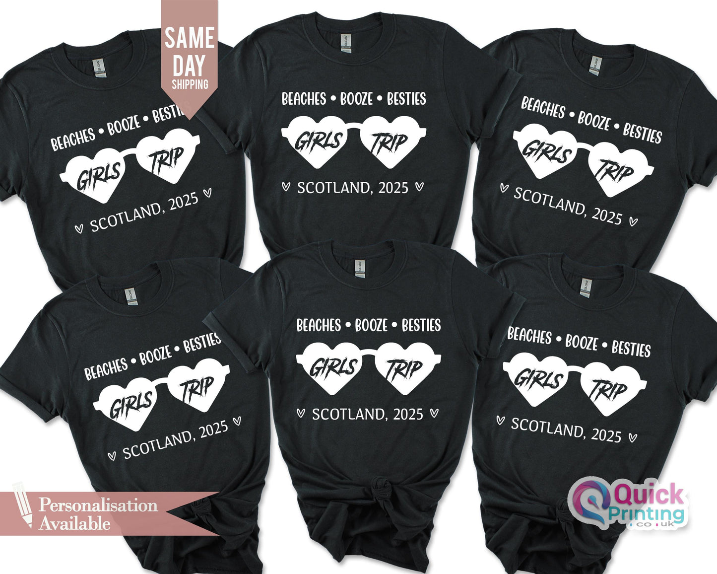 Personalized Girls Trip 2026 T-Shirt: Custom Ladies Vacation Tee