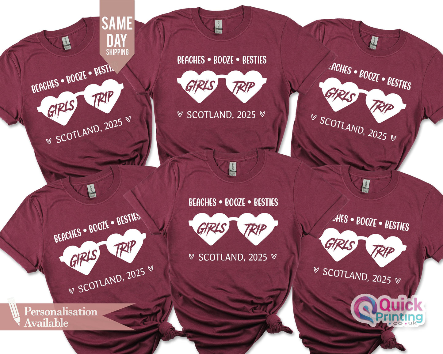 Personalized Girls Trip 2026 T-Shirt: Custom Ladies Vacation Tee