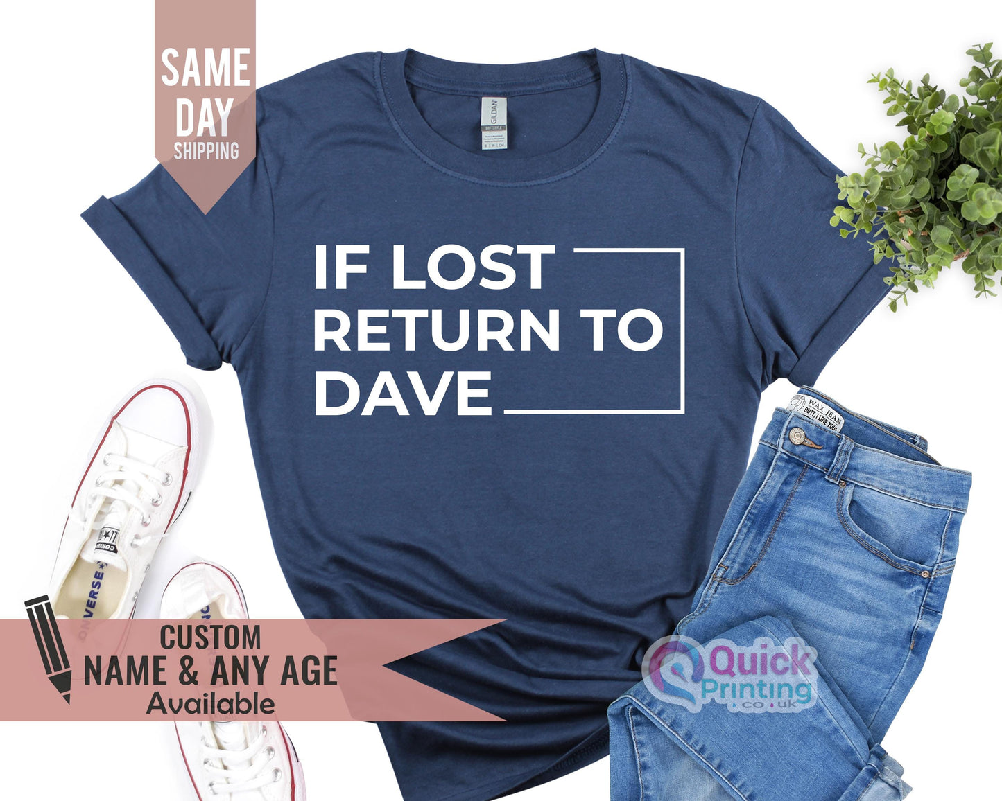 Personalized 'If Lost Return To' T-Shirt: Funny Matching Group Party Tee