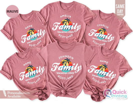 Personalized Family Vacation 2025 T-Shirt: Beach Trip Tee