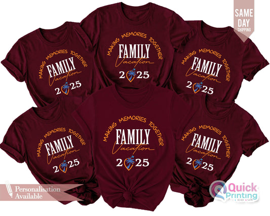 Personalized Family Vacation T-Shirts: Matching Group Trip Shirts