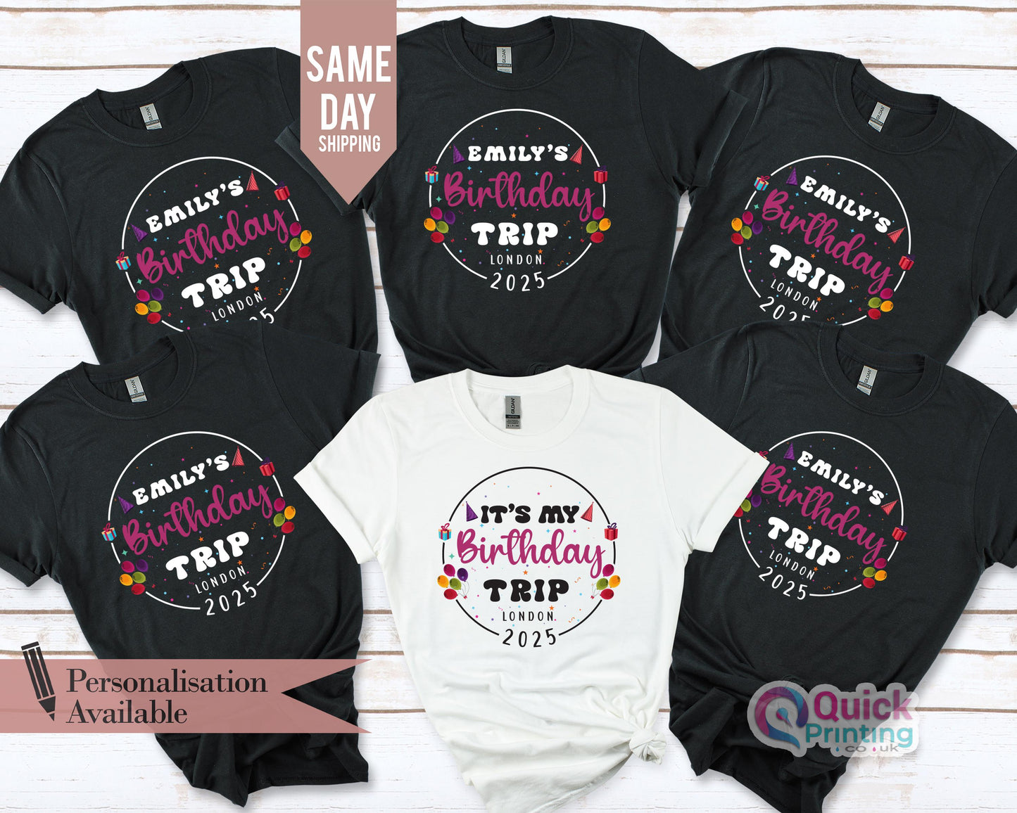 Personalized Birthday Trip Shirt: Birthday Squad Crew Tee