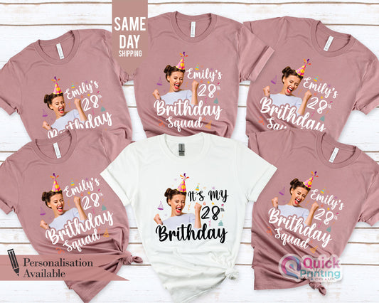 Custom Photo & Text T-Shirt: Personalized Birthday Gift