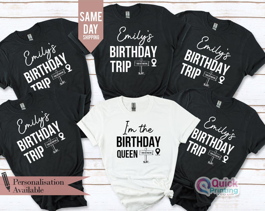 Personalized Birthday Queen T-Shirt: Custom Birthday Squad Tee