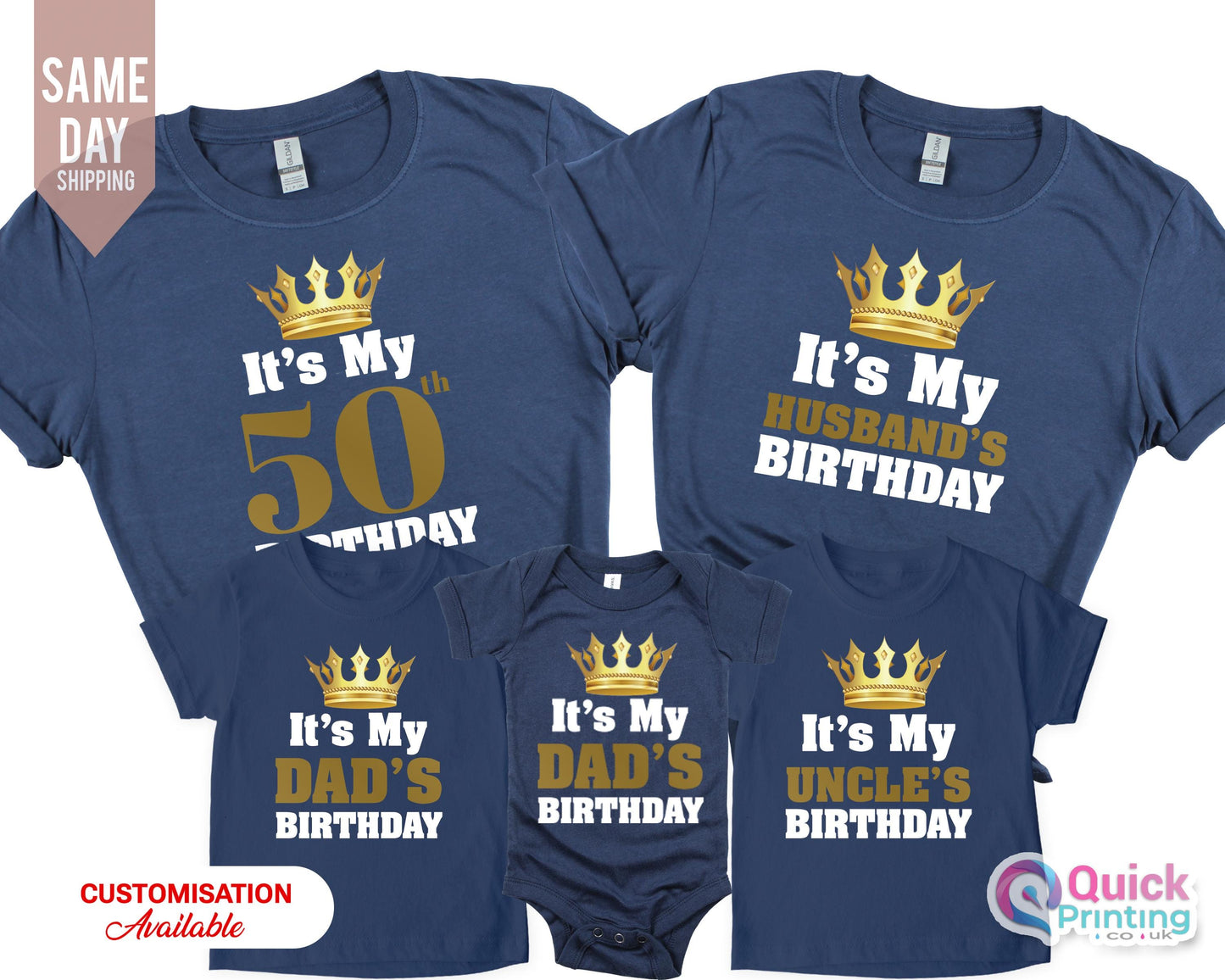 Funny 50th Birthday Husband T-Shirt: Custom Birthday Trip Shirt